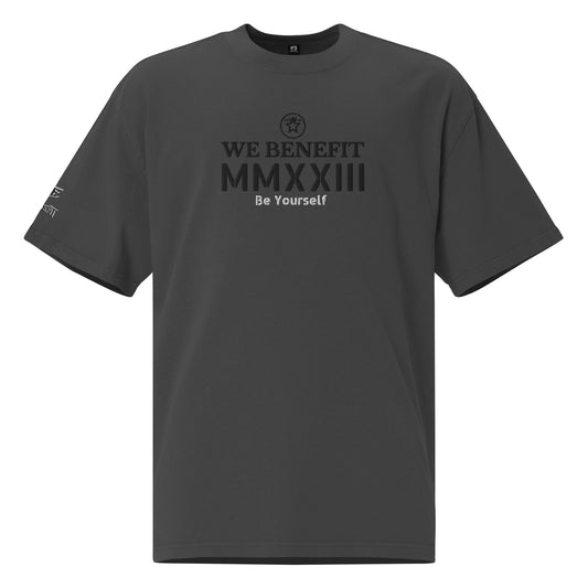 MMXXIII (BLACK) Oversized faded t-shirt